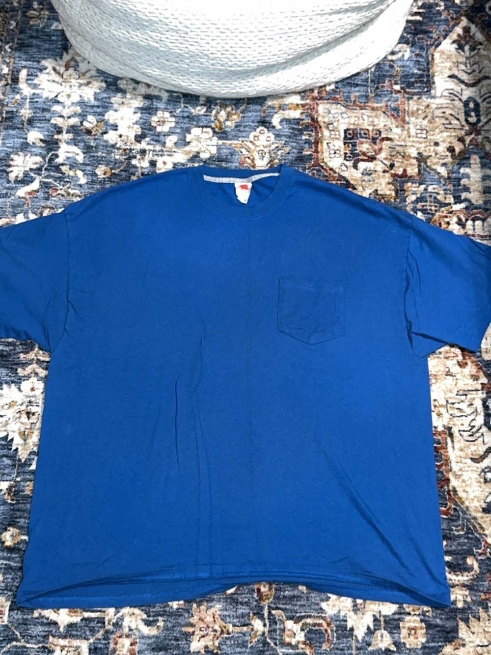 HANES COMFORT SOFT BLUE SHORT SLEEVE POCKET TSHIRT 100% COTTON XL